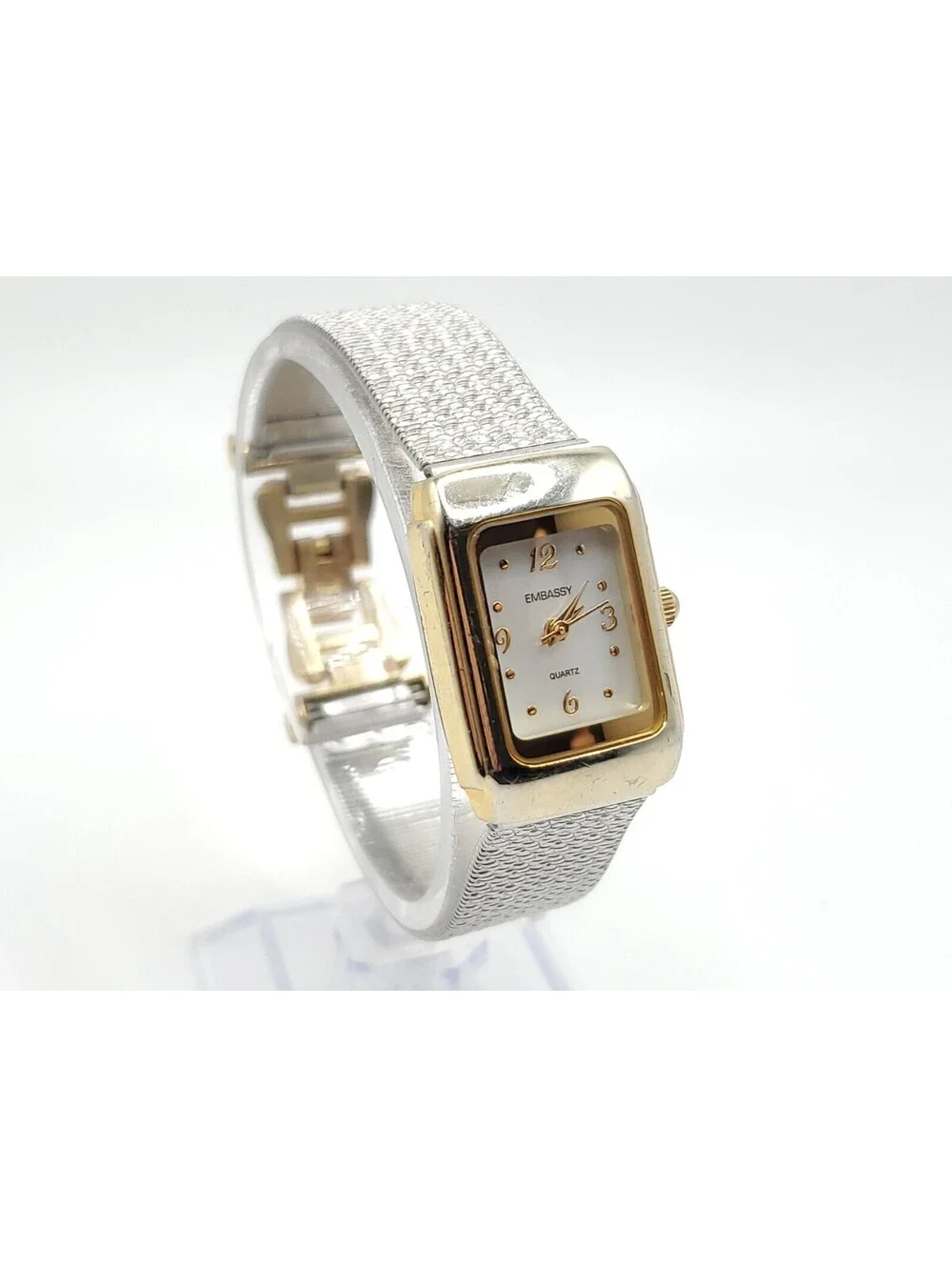 Embassy Quartz Womens Watch New Battery Two-Tone 18mm
